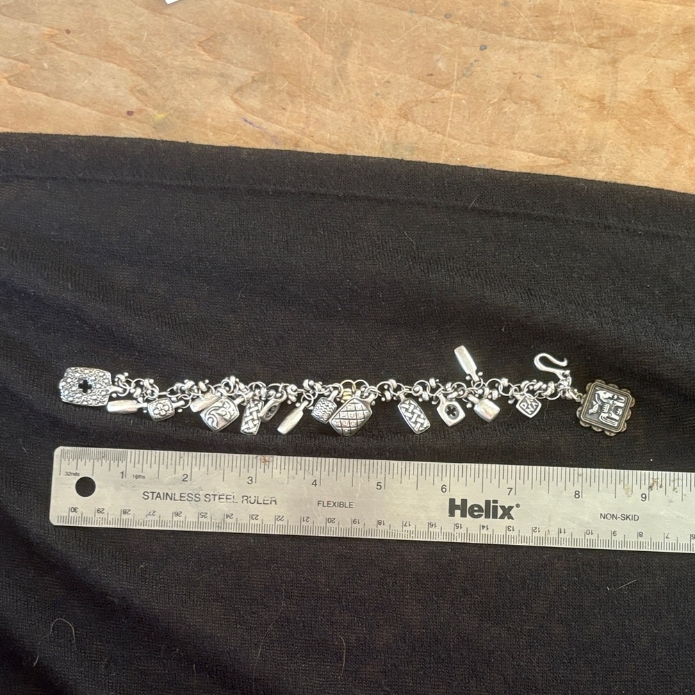 Sterling Silver Charm Bracelet Elegant Unique Accents